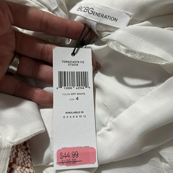 BCBG generation women’s off white tank sundress size 4 - Picture 5 of 5